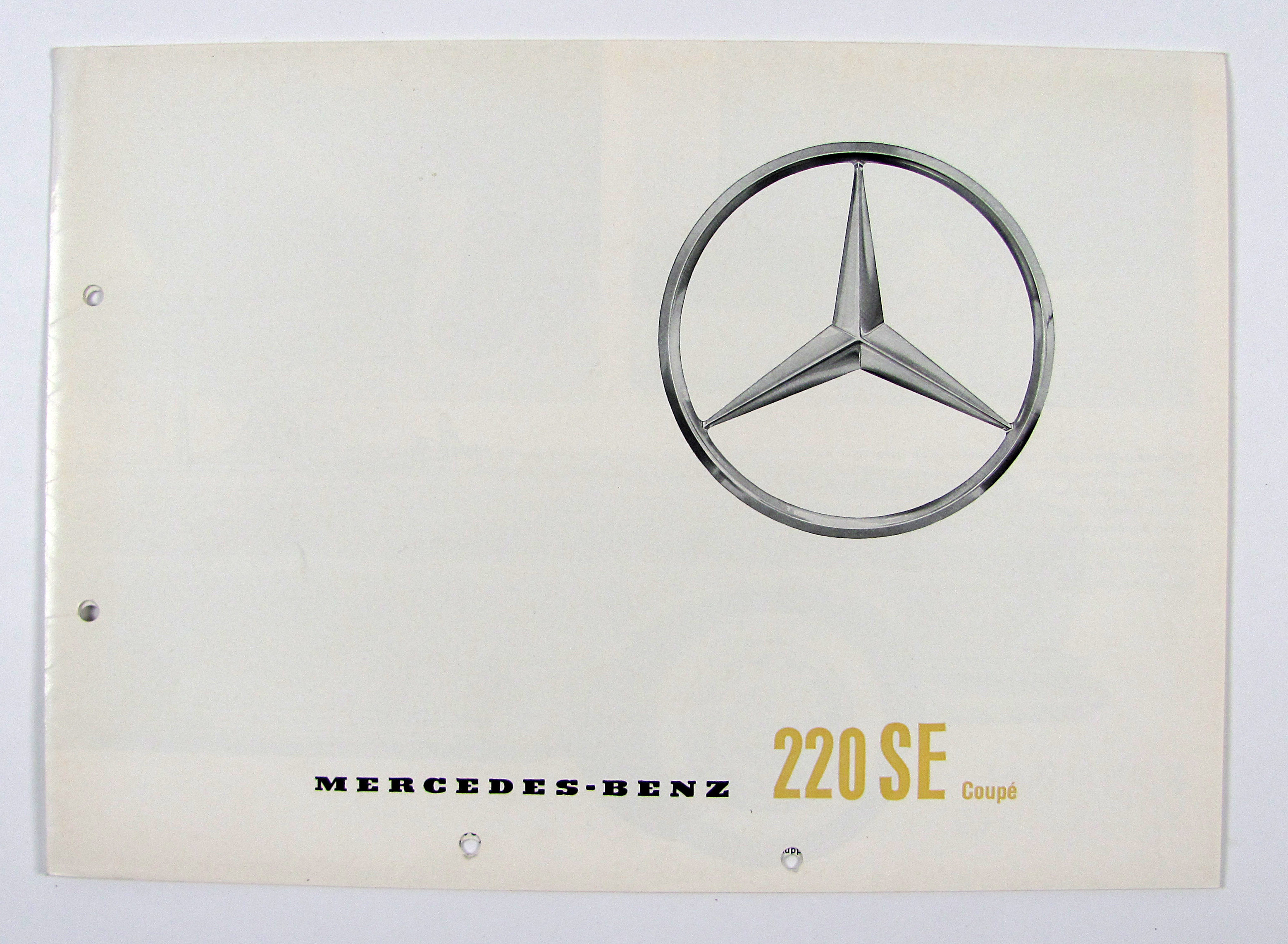 Mercedes-Benz, Typ 220 SE  (W 111). Verkaufsprospekt.