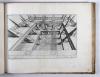 Vredeman de Vries, Jan und Paul, Sammelband mit den deutschen Ausgaben der Perspective und Architectura. I. Perspective. Das ist die weitberuembte khunst, eines scheinenden in oder durchsehenden augensichts Puncten… Leiden, H. Hondius, (1605.) 2 Teile. Mit gestoch. Titel (auf diesem der typographierte deutsche Untertitel montiert), rückseitig das Kuferstichporträt J. Vredeman de Vries’, halbseit. Kupferstichporträt Moritz von Nassau, und 73 Kupfern auf 72 Blättern (Tafeln 33 und 34 auf 1 Blatt, Tafel 47 am Ende des Sammelbandes eingebunden). 7 Blätter Text und 4 Blätter Text inkl. Zwischentitel.– II. Architectura. Die köstliche und weitbrumbte khunst, welche besteht in fünfferley Art der Edifitien… (Leiden), H. Hondius, (1606). Mit gestoch. Titel (hier der Text direkt auf das Papier gedruckt), und 30 Kupfertafeln (statt 31, Tafel BB/2 auf altem Papier faksimiliert). 7 Blätter Text.