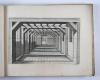 Vredeman de Vries, Jan und Paul, Sammelband mit den deutschen Ausgaben der Perspective und Architectura. I. Perspective. Das ist die weitberuembte khunst, eines scheinenden in oder durchsehenden augensichts Puncten… Leiden, H. Hondius, (1605.) 2 Teile. Mit gestoch. Titel (auf diesem der typographierte deutsche Untertitel montiert), rückseitig das Kuferstichporträt J. Vredeman de Vries’, halbseit. Kupferstichporträt Moritz von Nassau, und 73 Kupfern auf 72 Blättern (Tafeln 33 und 34 auf 1 Blatt, Tafel 47 am Ende des Sammelbandes eingebunden). 7 Blätter Text und 4 Blätter Text inkl. Zwischentitel.– II. Architectura. Die köstliche und weitbrumbte khunst, welche besteht in fünfferley Art der Edifitien… (Leiden), H. Hondius, (1606). Mit gestoch. Titel (hier der Text direkt auf das Papier gedruckt), und 30 Kupfertafeln (statt 31, Tafel BB/2 auf altem Papier faksimiliert). 7 Blätter Text.