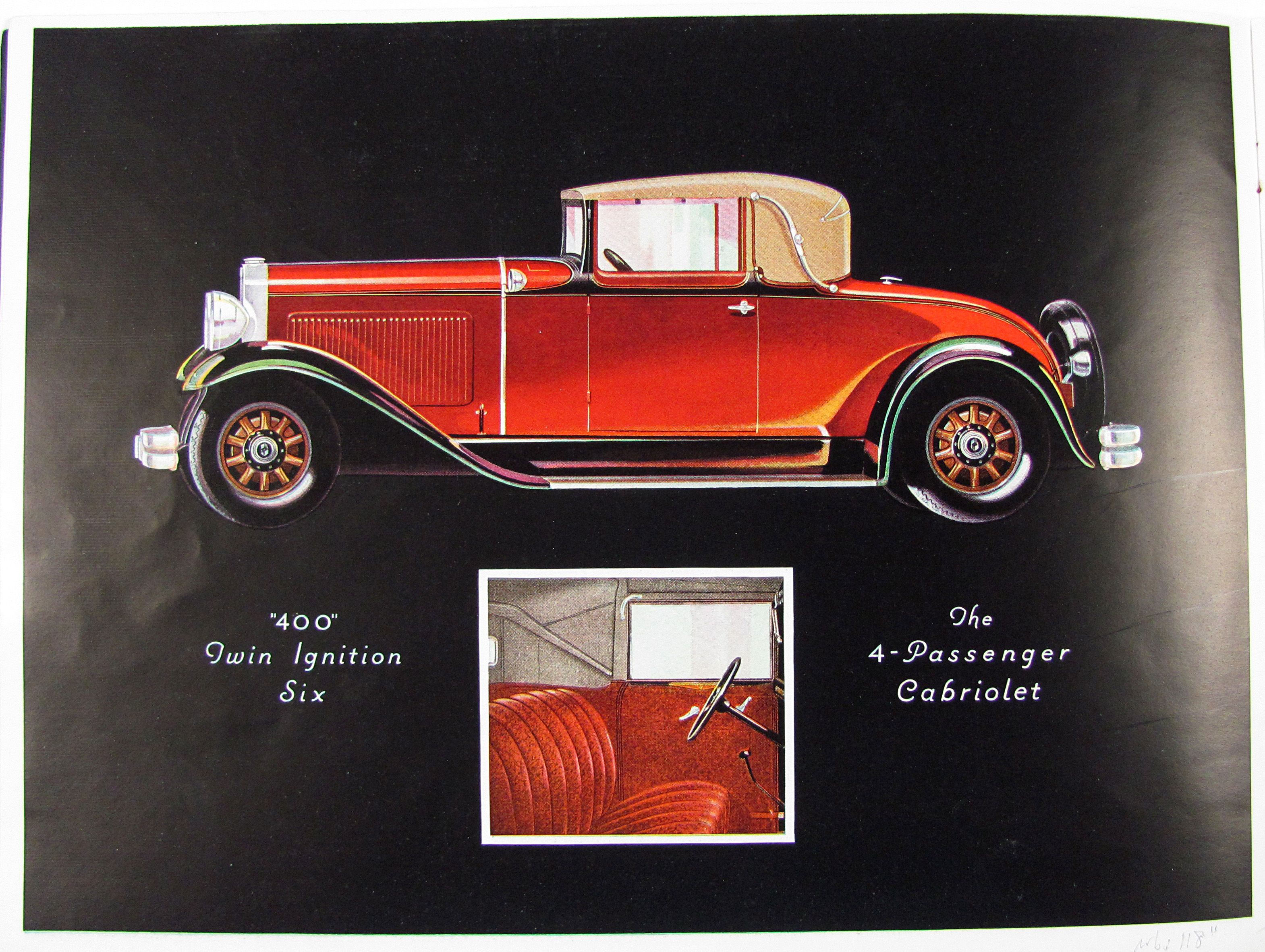 Nash, “400” Series for 1930.  Twin ignintion six and single six models.