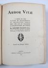 Blount, Godfrey, Arbor vitae. A book on the nature and development of imaginative design for the use of teachers, handcraftsmen & others.